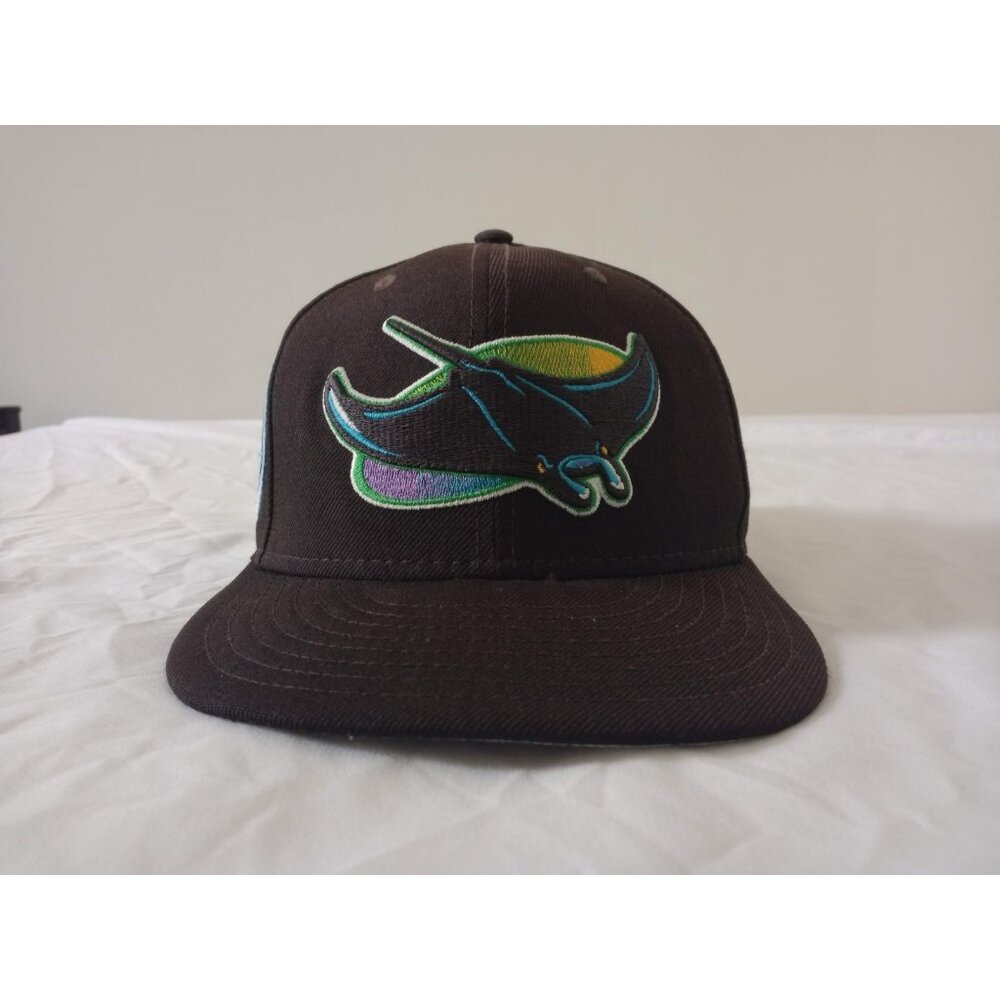 Tampa Bay Devil Rays Fitted Cap Hat 7 3/8 New Era 59FIFTY 5950 Customize Patches